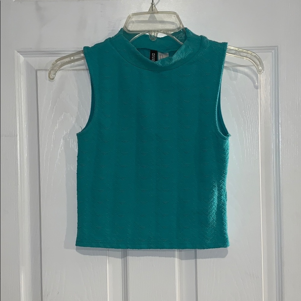 Teal crop top